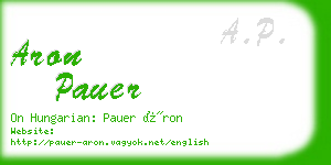 aron pauer business card